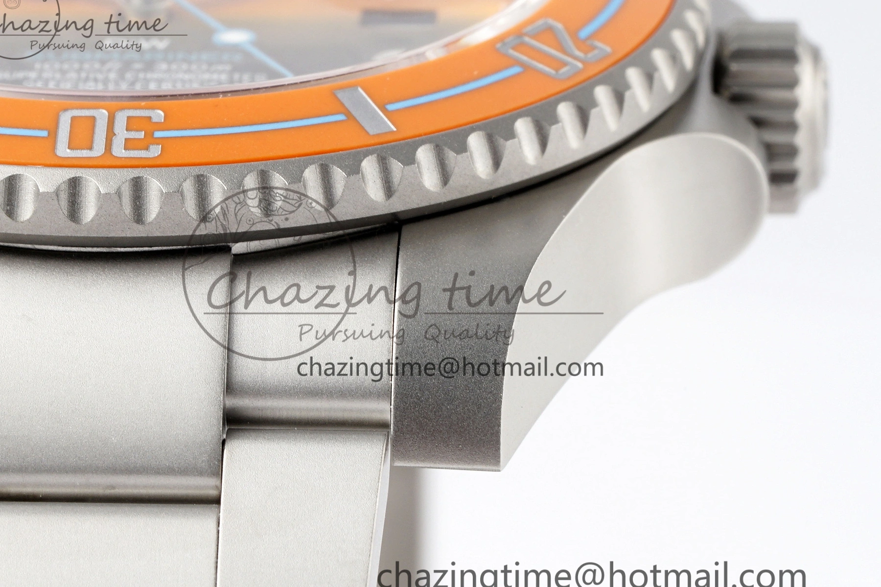 0411 Bold Submariner DIW Sandblasted VSF 1:1 Best Edition Orange Ceramic Bezel Orange Black Dial on SS Bracelet VS 2053